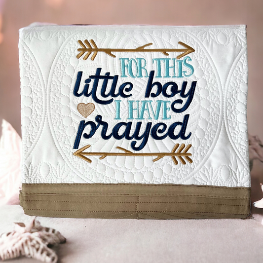 For This Little Boy-Keepsake Embroidered Baby Blanket